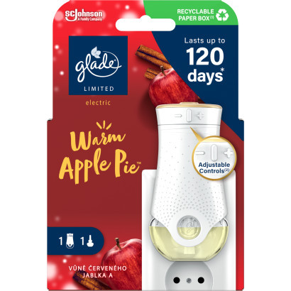 Glade elektromos légfrissítő készülék+utántöltő 20ml (12db/karton) Warm Apple Pie LIMITÁLT KIADÁS!