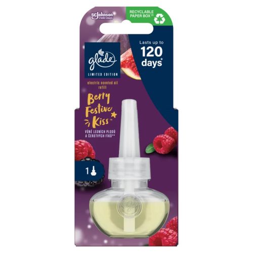 Glade elektromos légfrissítő utántöltő 20ml (12db/karton) Berry Festive Kiss LIMITÁLT KIADÁS!