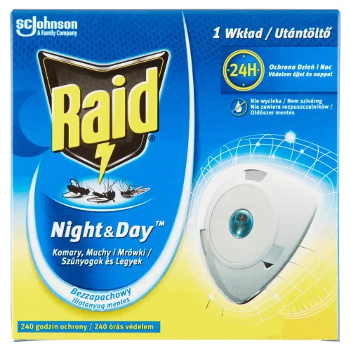 Raid Night & Day szúnyog- és légyirtó párologtató utántöltő