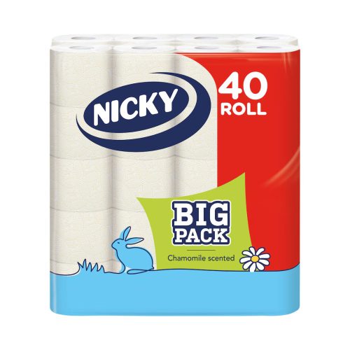Nicky BIG PACK toalettpapír, 3 rétegű, 120lap/tek, 40tek/csg, 3csg/karton