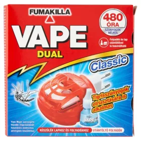   VAPE Dual elektromos szúnyogriasztó készülék lapkához és folyadékhoz 1 db (12db/karton)