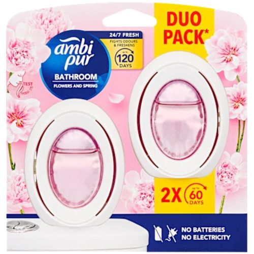 Ambi Pur Fürdőszoba Illatosító 2 x 7,5 ml Flowers and Spring DUO PACK (6db/karton)