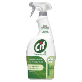   Cif Cleanboost, Disinfect & Shine fertőtlenítő spray, 750ml