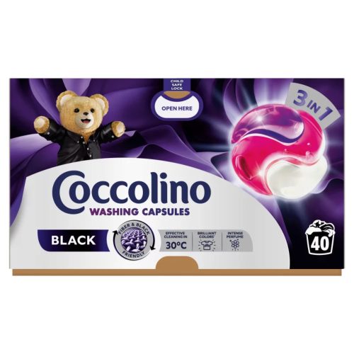 Coccolino 3in1 mosókapszula Black 40 mosás 692g