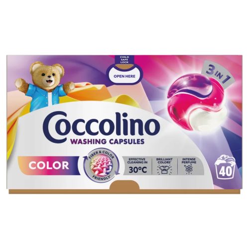 Coccolino 3in1 mosókapszula Color 40 mosás 692g