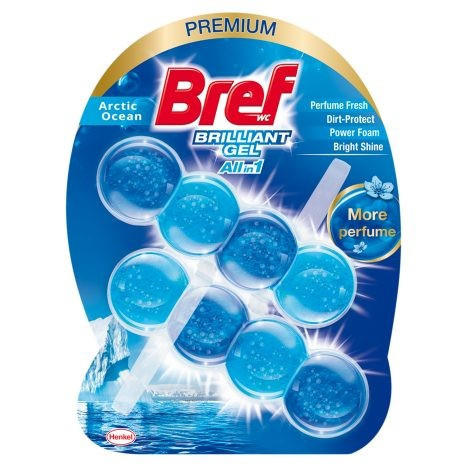 Bref Brilliant Gel, wc illatosító, Artic Ocean, 2x42g