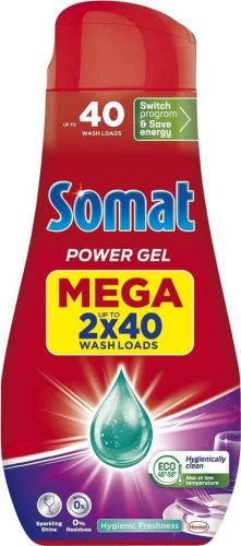 Somat All in 1 Power Gel Hygienic Freshness gépi mosogatószer gél 80 mosogatás 2 x 720 ml