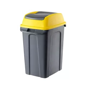   Hippo Billenős Szelektív hulladékgyűjtő szemetes, műanyag, antracit/sárga, 50L
