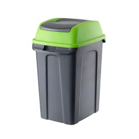   Hippo Billenős Szelektív hulladékgyűjtő szemetes, műanyag, antracit/zöld, 50L