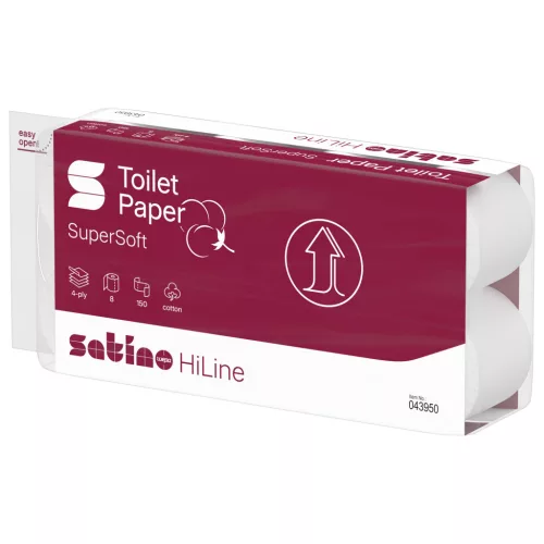 Satino Wepa Prestige toalettpapír, 4 rétegű, 150lap/tekercs, 8tek/csg, 8csg/karton (33 karton/raklap)