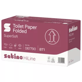   Satino Wepa HiLine hajtogatott toalettpapír (T3), 2 rétegű cellulóz, V-fold 9,8×21cm, 30×300 lap/karton