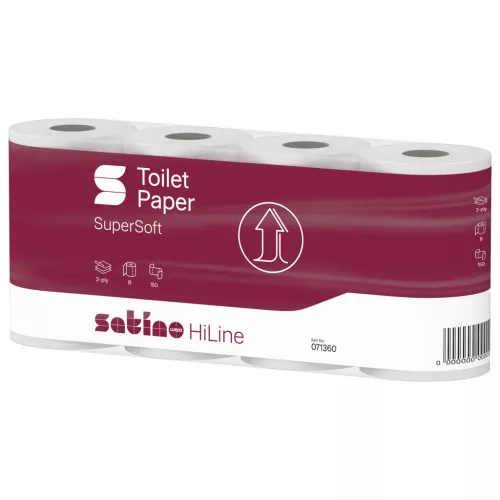 Satino Wepa Prestige toalettpapír 3 rétegű, fehér, 150 lap, 8 tek/csg 8 csomag/zsák