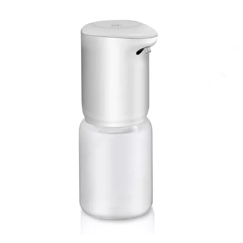 Szenzoros spray szappan és fertőtlenítő adagoló, asztali, beépített akkumulátorral, 400ml - KÉS